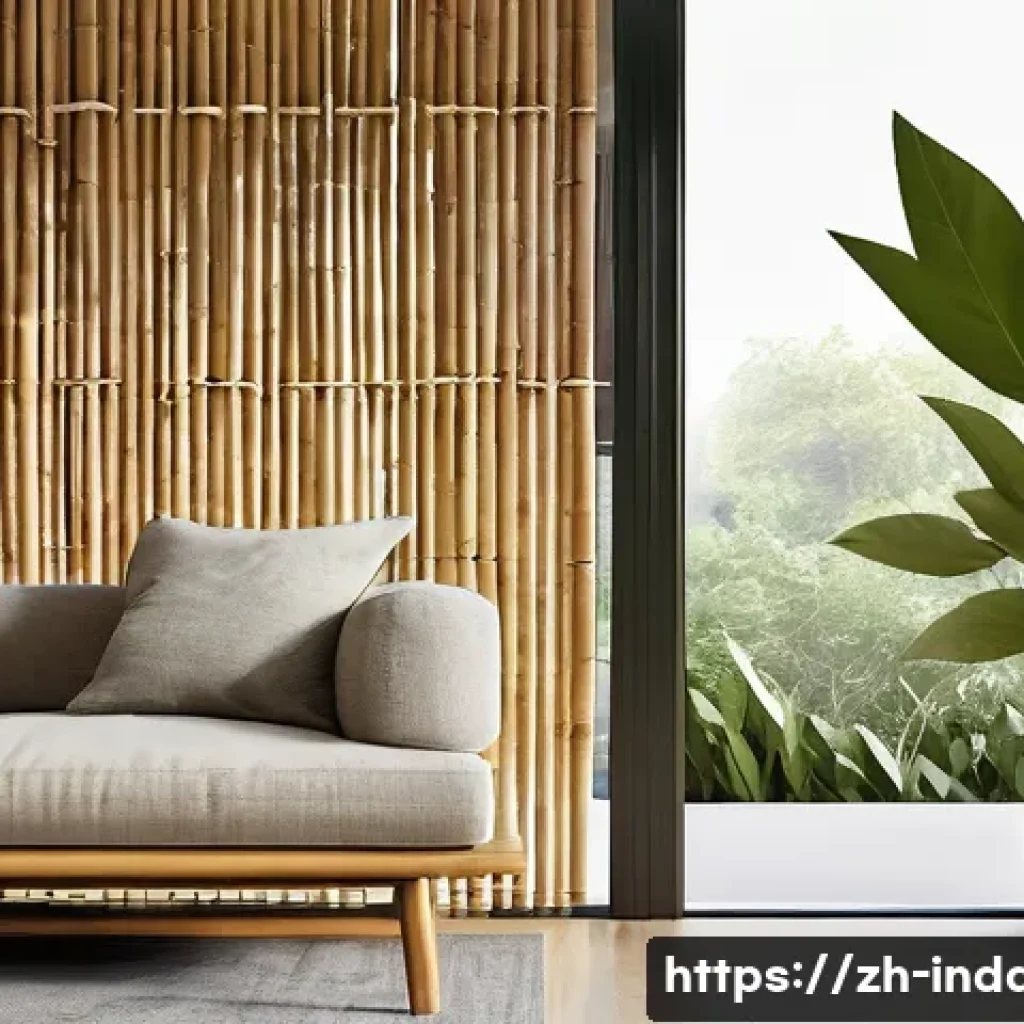 공업디자인과 지속 가능 제조 - A modern eco-friendly home interior design scene featuring furniture made from natural materials lik...