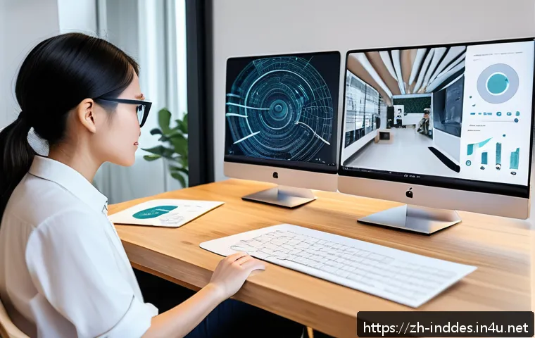 공업디자인과 기술 융합 디자인 - A futuristic design studio scene showcasing a diverse team of designers and engineers collaborating ...
