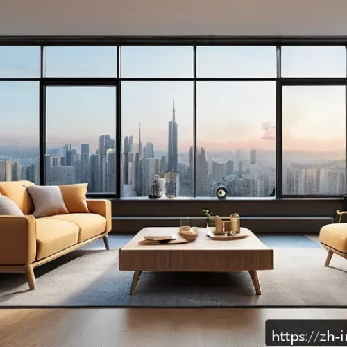 가구 디자인과 공업디자인 - A modern living room scene featuring a multifunctional smart sofa with adjustable hardness and recli...